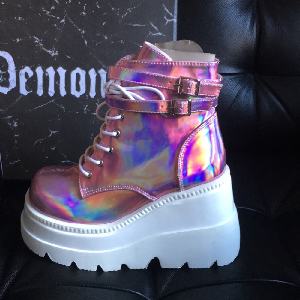 Sweet techno pagan Boots, Pink Holo